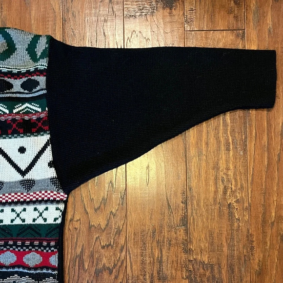 Vintage Patterned Open Long Cardigan Sweater, Boho, Retro, One Size - Picture 7 of 8